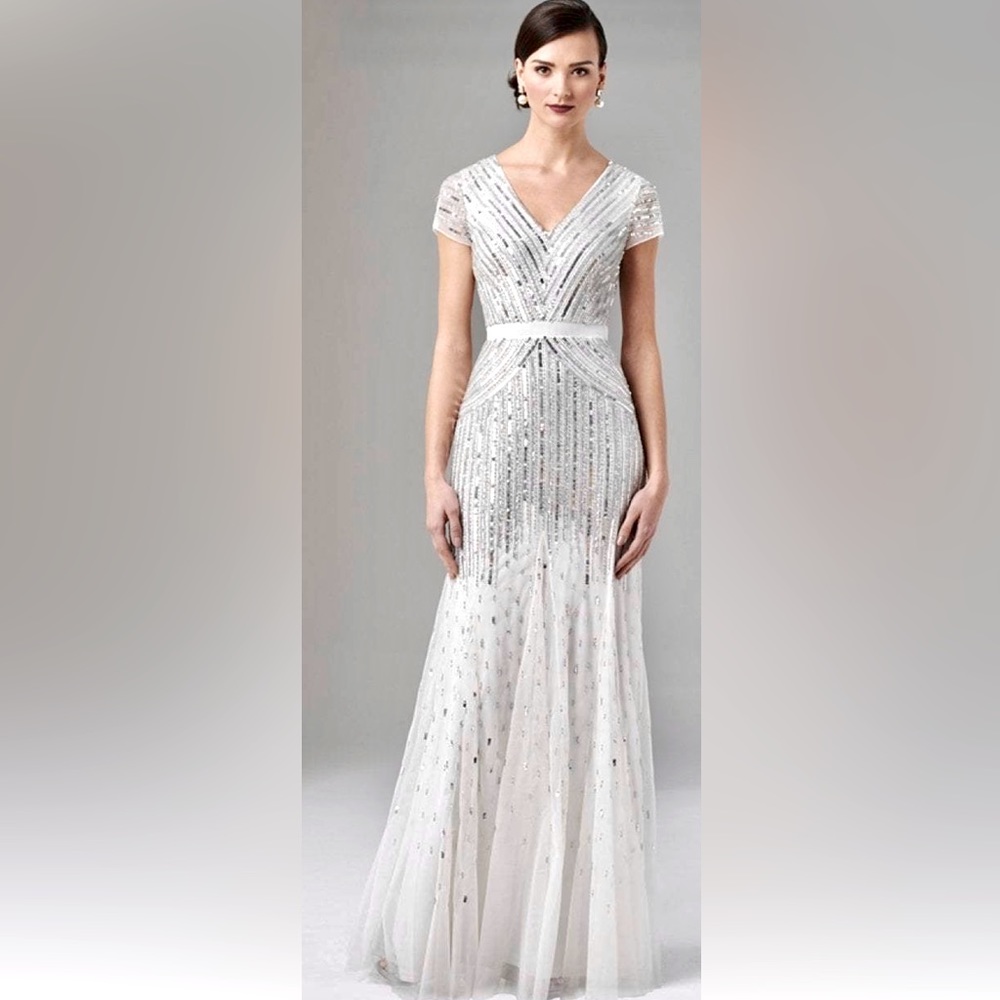 Adrianna Papell sequin gown